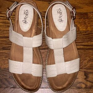 NEW cream and brown sandals